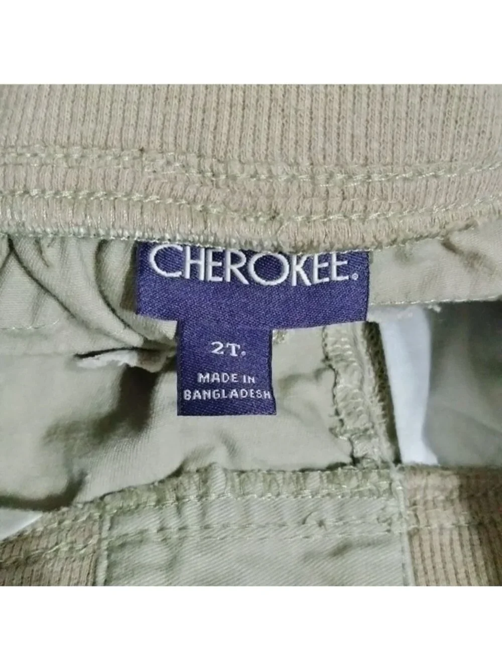 Cherokee Boys Size 2T Shorts Cargo 6-Pocket Elastic Waist Gray Rugged Stylish